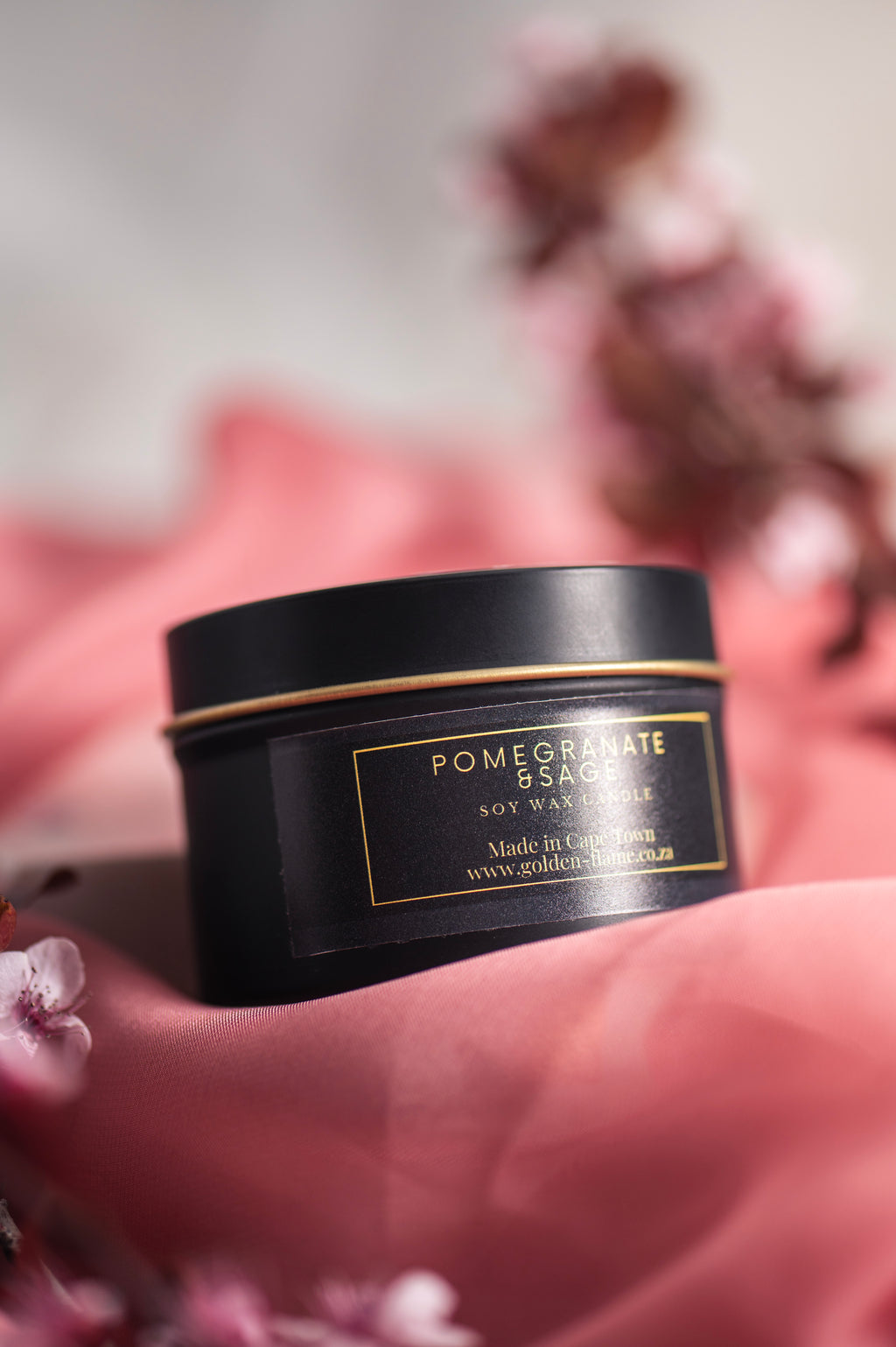 Pomegranate and Sage Soy Candle | Travel Tin