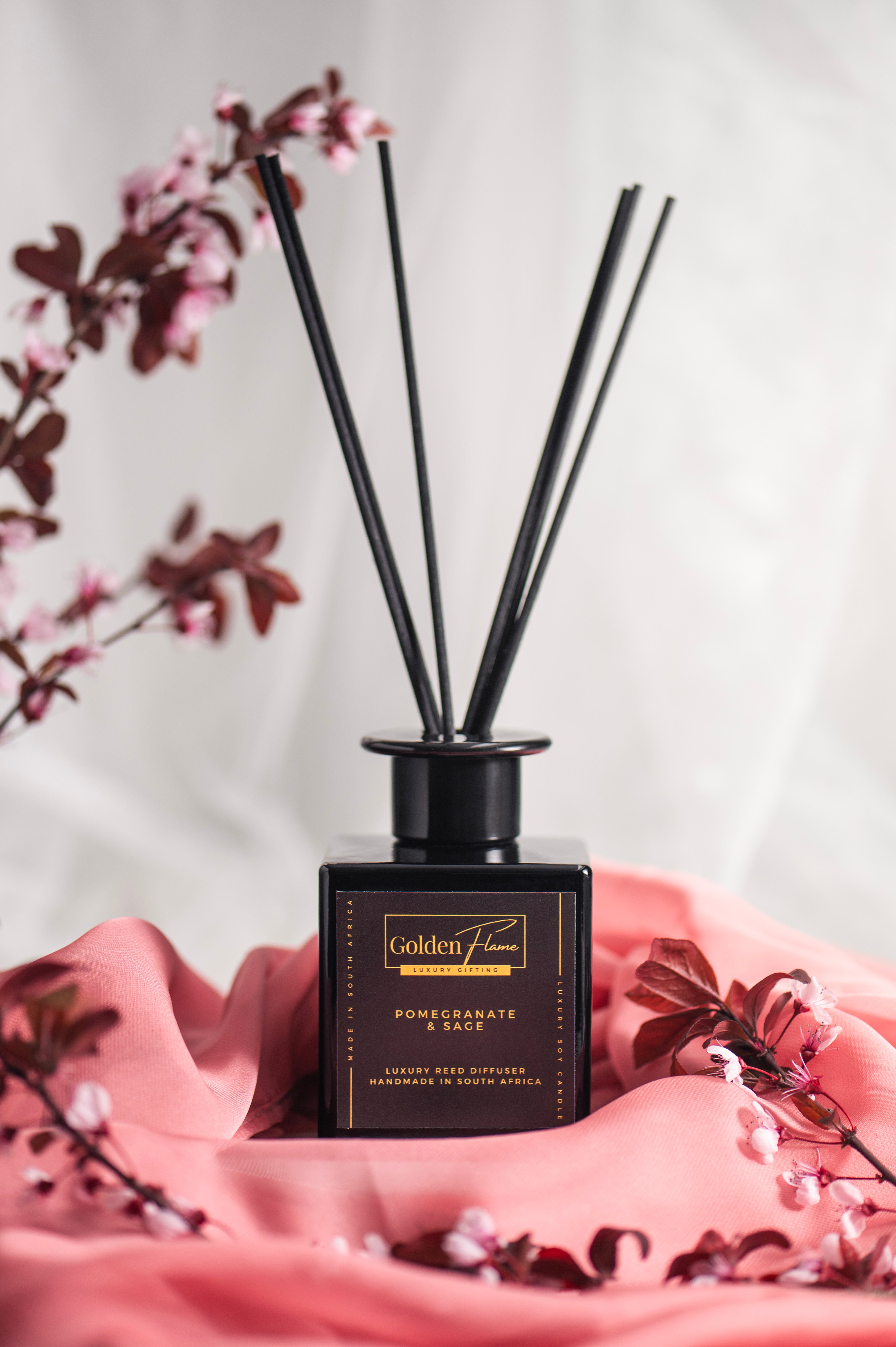 Pomegranate & Sage Soy Reed Diffuser – Fruity & Herbal Home Fragrance ...