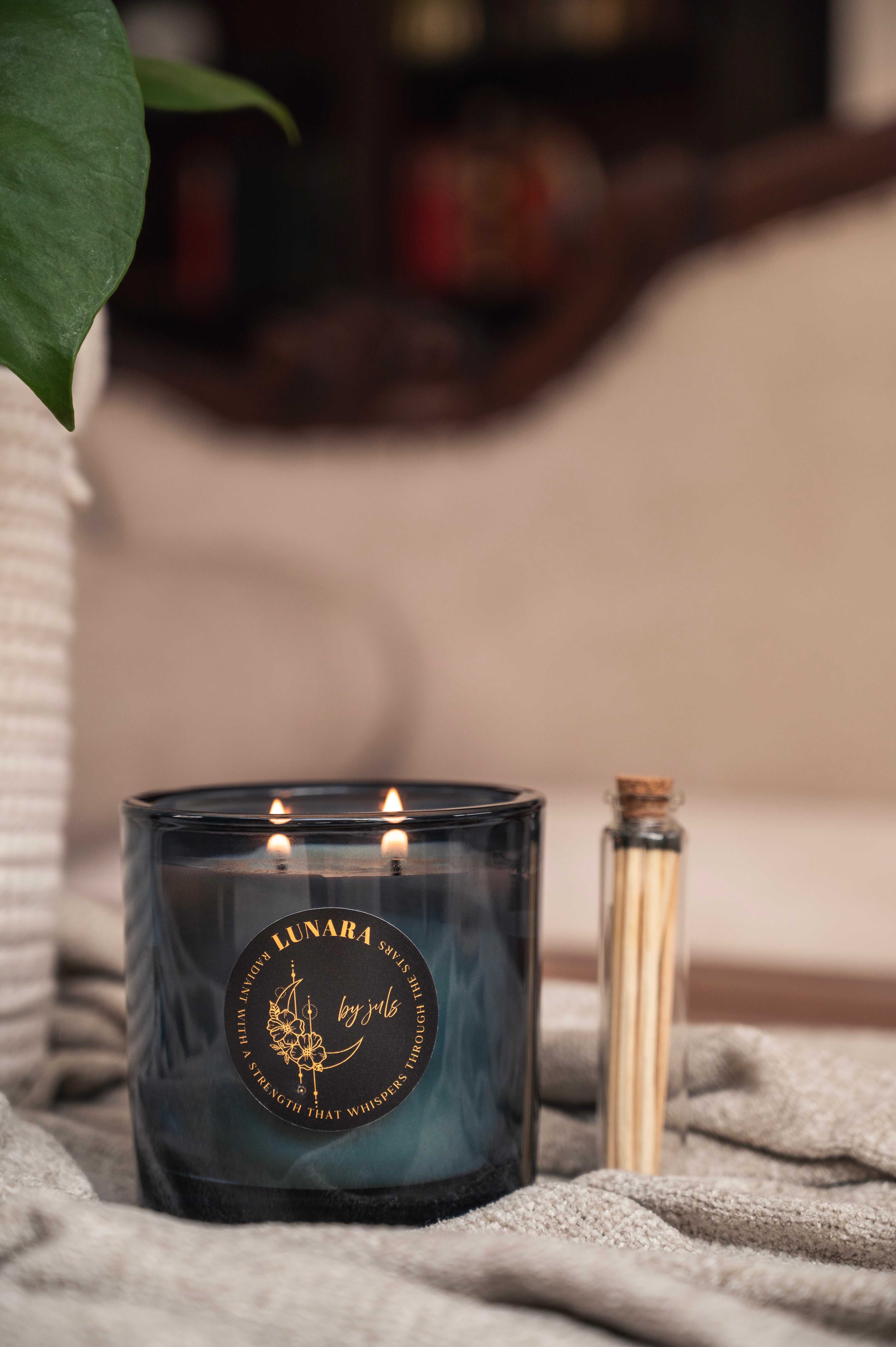 Lunara Soy Candle Set – Golden Flame