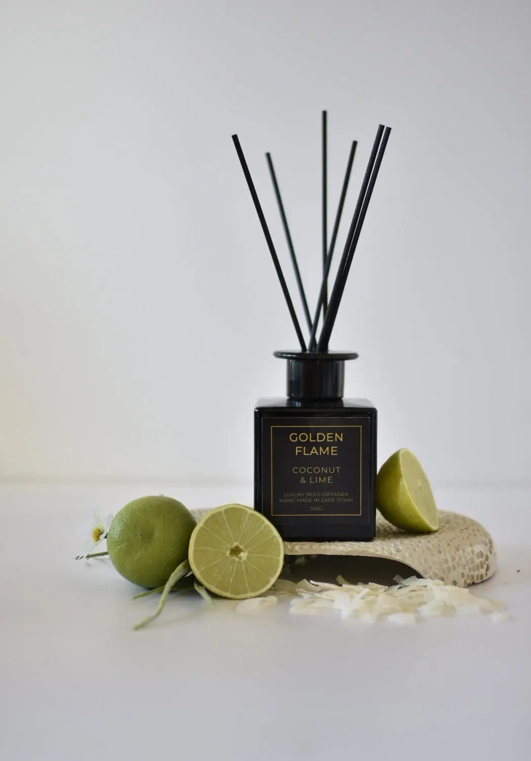 Coconut and Lime Reed Diffuser by Golden Flame - Cape Town