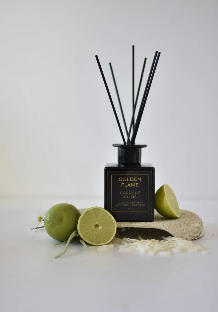 Coconut and Lime Reed Diffuser by Golden Flame Cape Town