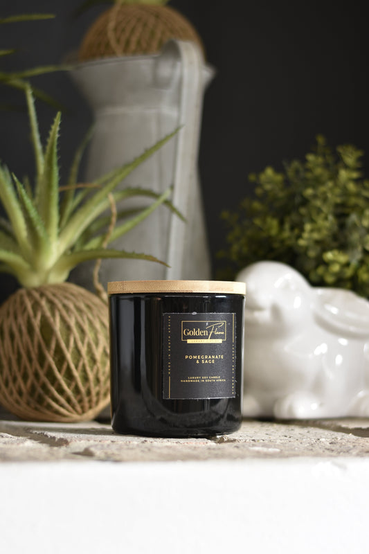 Pomegranate and Sage Soy Candle | Large