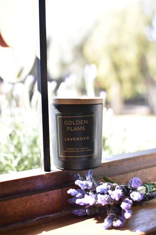 Lavender Soy Candle | Small Golden Flame