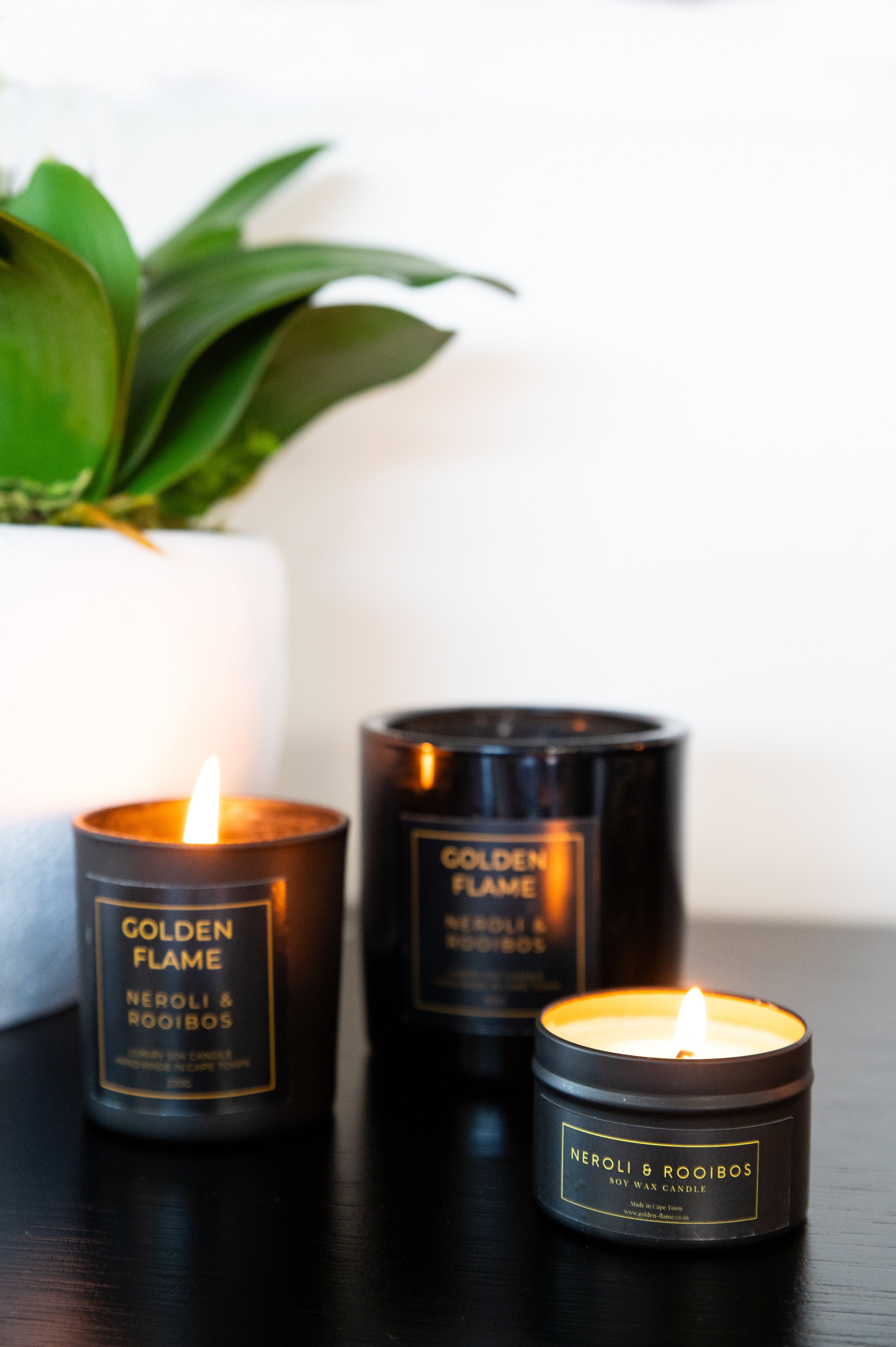 Neroli and Rooibos Soy Candle | Small Golden Flame