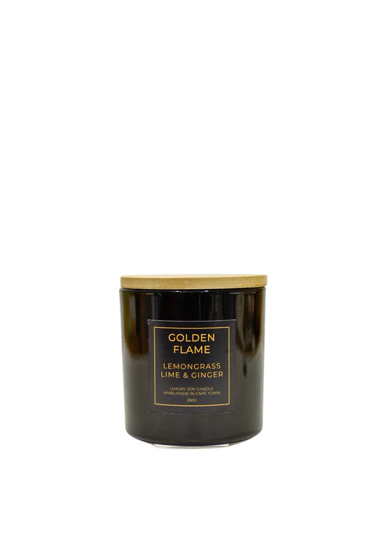 Lemongrass Lime and Ginger Soy Massage Candle Golden Flame