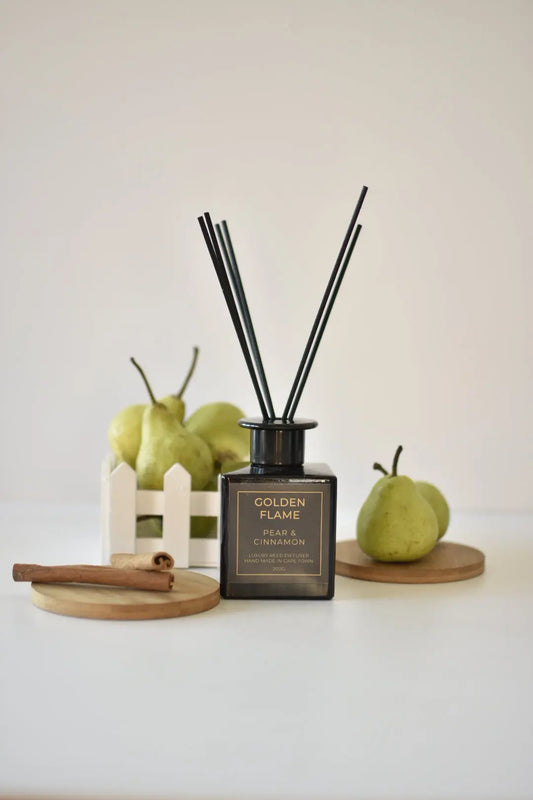 Pear and Cinnamon Reed Diffuser Golden Flame